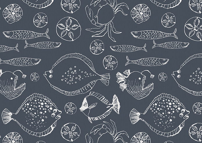 Under the Sea, Deep Blue - Twist&Fit Roller Blind - Image 6